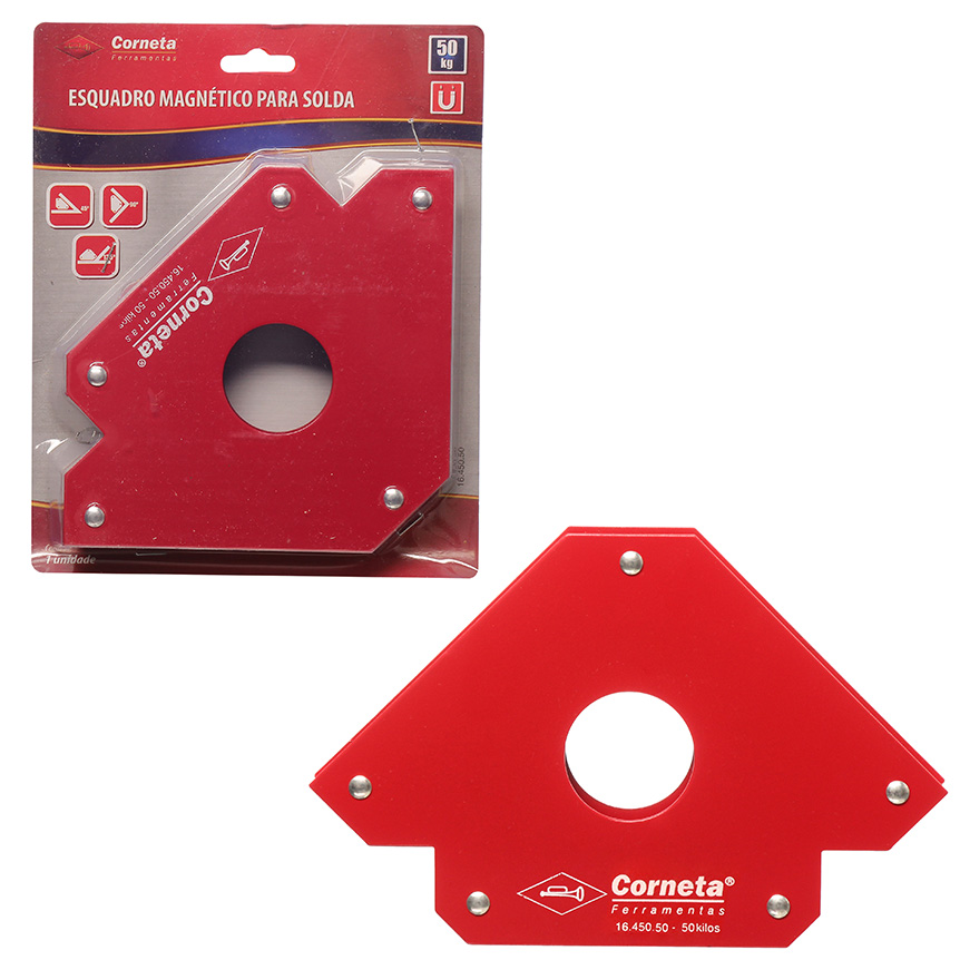 ESQUADRO MAGNETICO PARA SOLDA 6"100LB 50KG