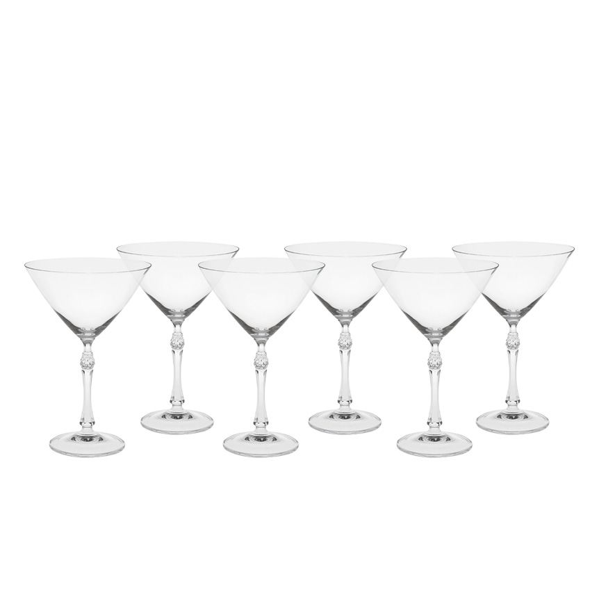 TACA MARTINI DE CRISTAL PARUS 280ML 6 PECAS