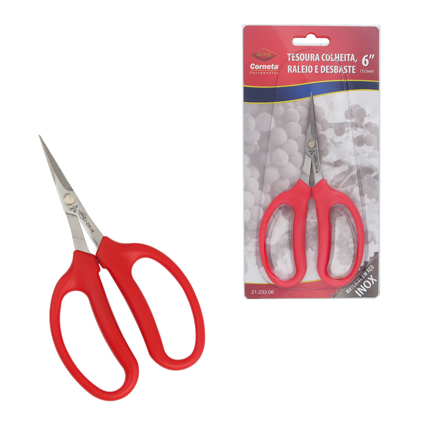 TESOURA RALEIO E COLHEITA 6"