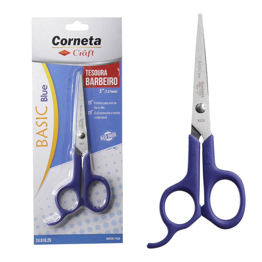 TESOURA BARBEIRO 5" BASIC BLUE