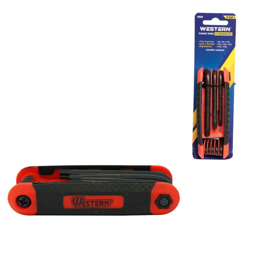 CHAVES TORX DOBRAVEL COM FURO 8 PECAS