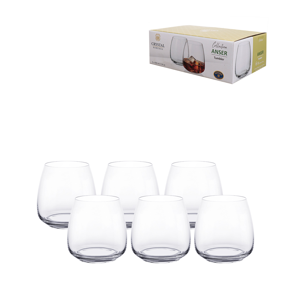 COPO BAIXO DE CRISTAL ANAS 400ML 6 PECAS