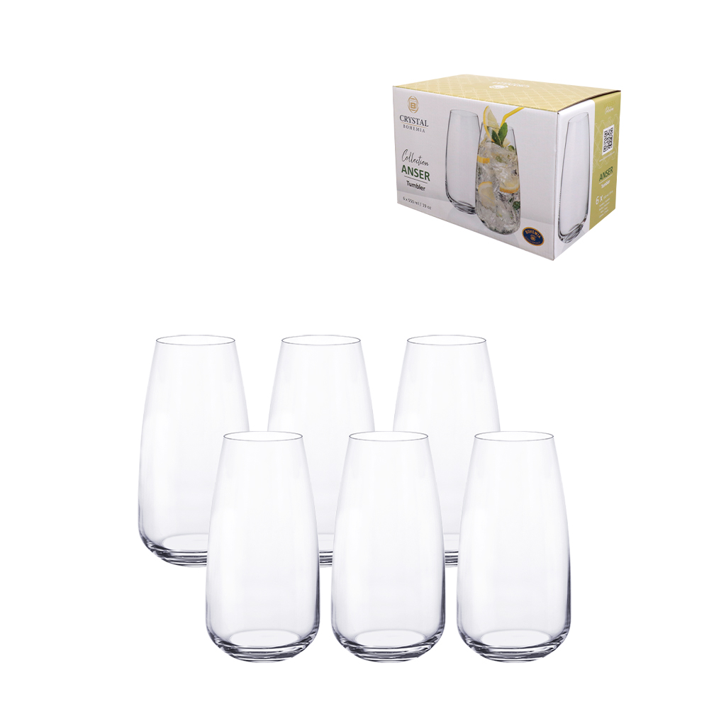 COPO LONG DRINK DE CRISTAL ANAS 550ML 6 PECAS