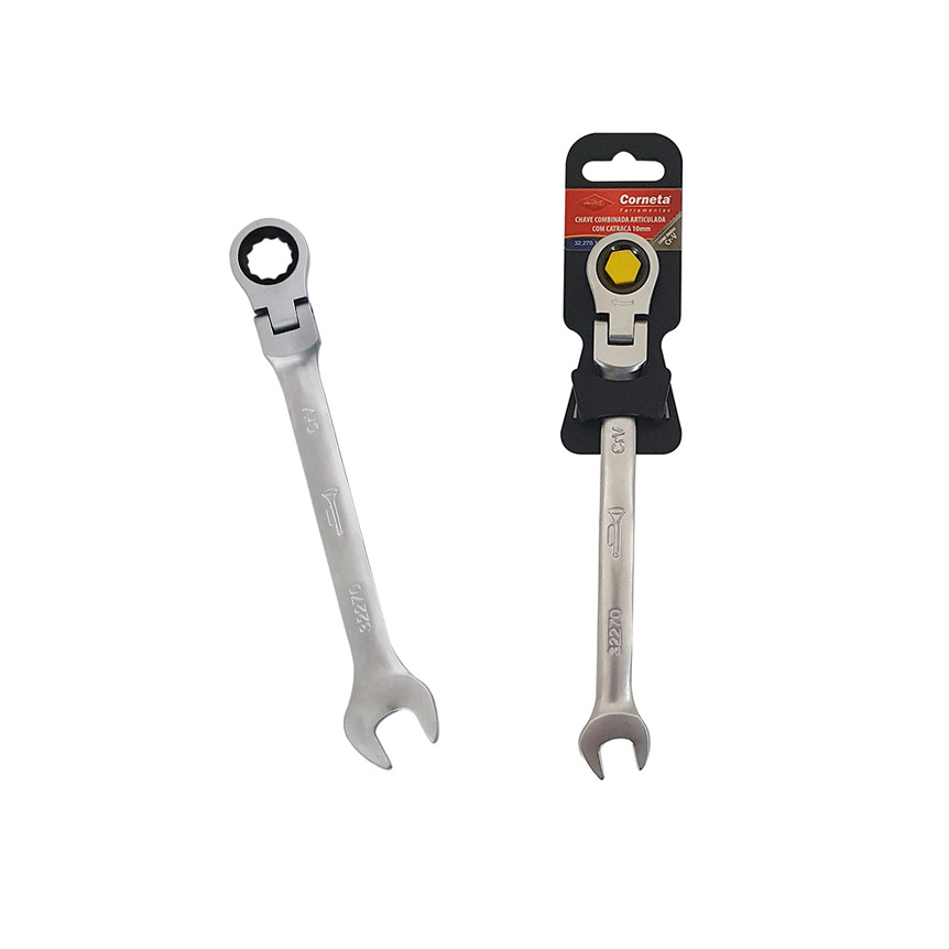 CHAVE COMBINADA COM CATRACA ARTICULADA 10MM