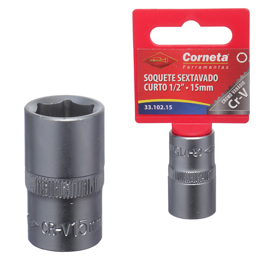 SOQUETE SEXTAVADO CRT 1/2 15MM