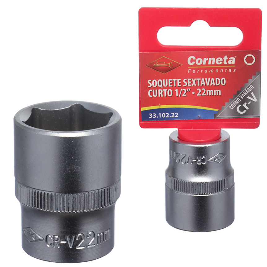 SOQUETE SEXTAVADO CRT 1/2 22MM