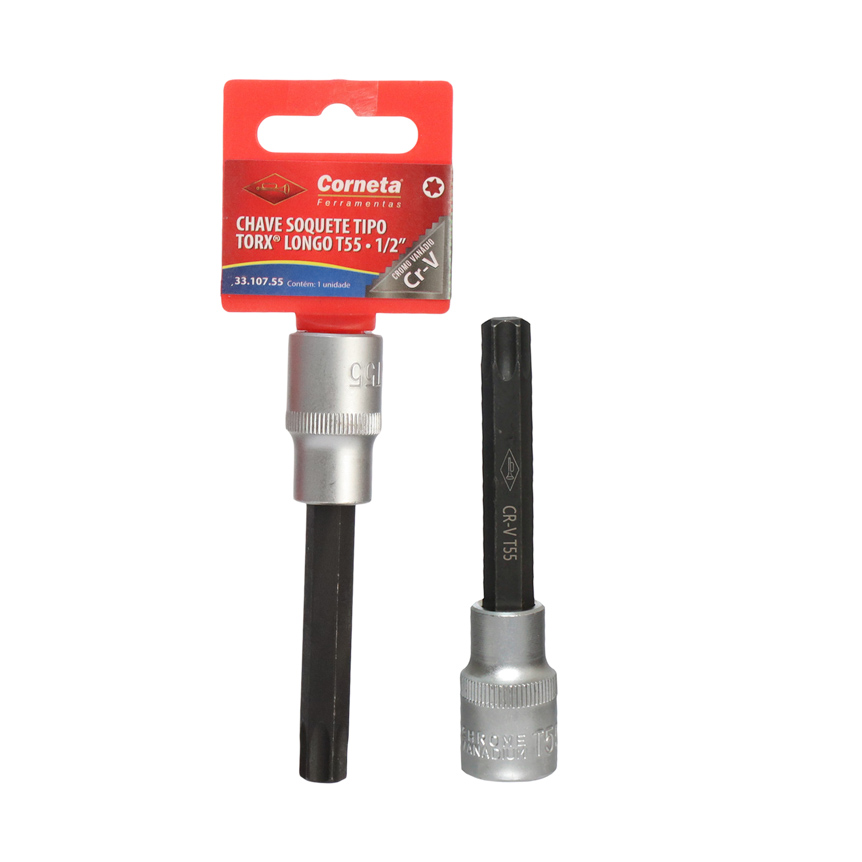 CHAVE SOQUETE TORX LONGO T55 1/2"