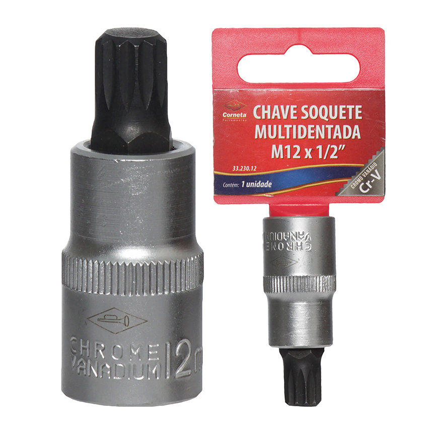 SOQUETE BITS MULTIDENTADO 1/2" M12