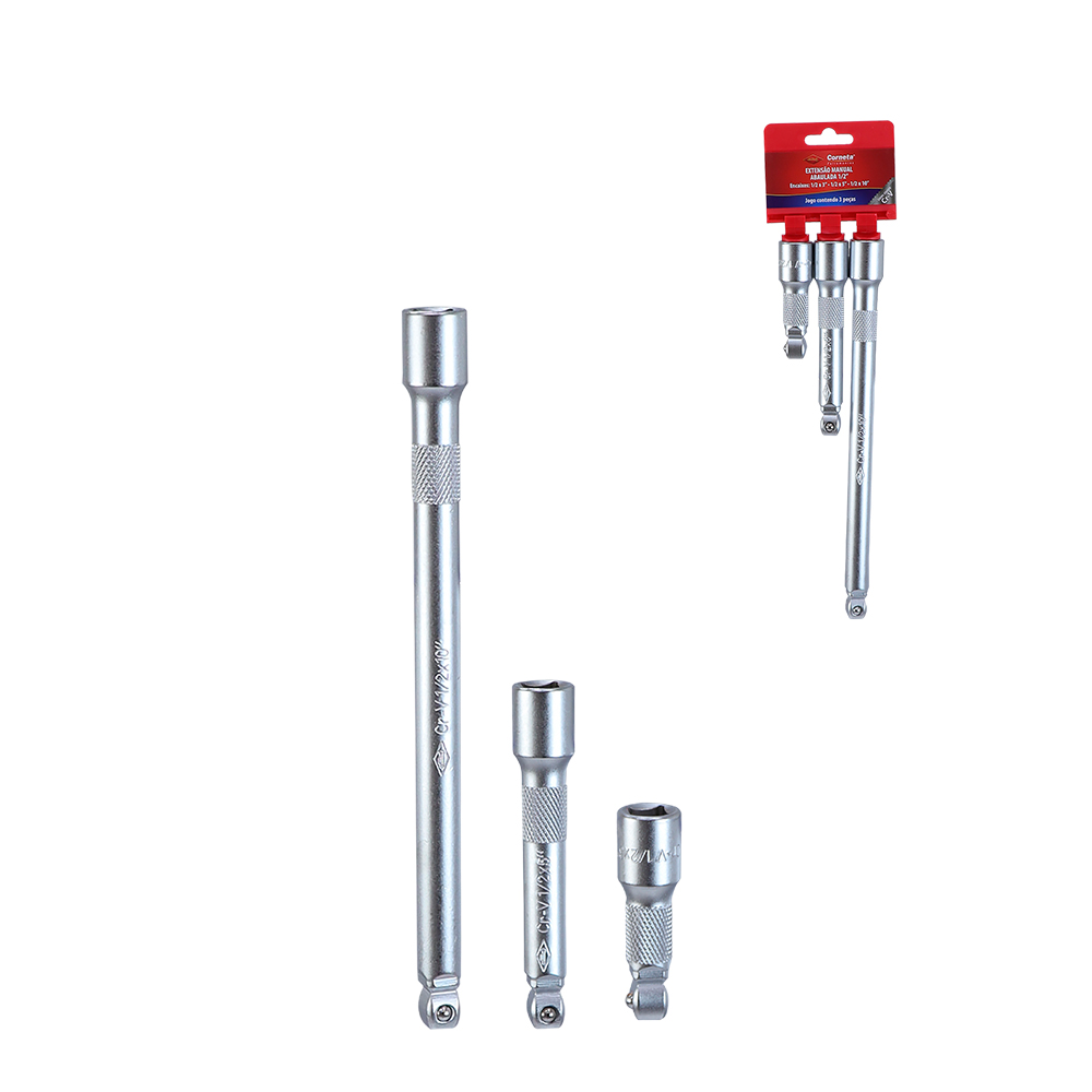 EXTENSAO MANUAL ABAULADA 3 PECAS