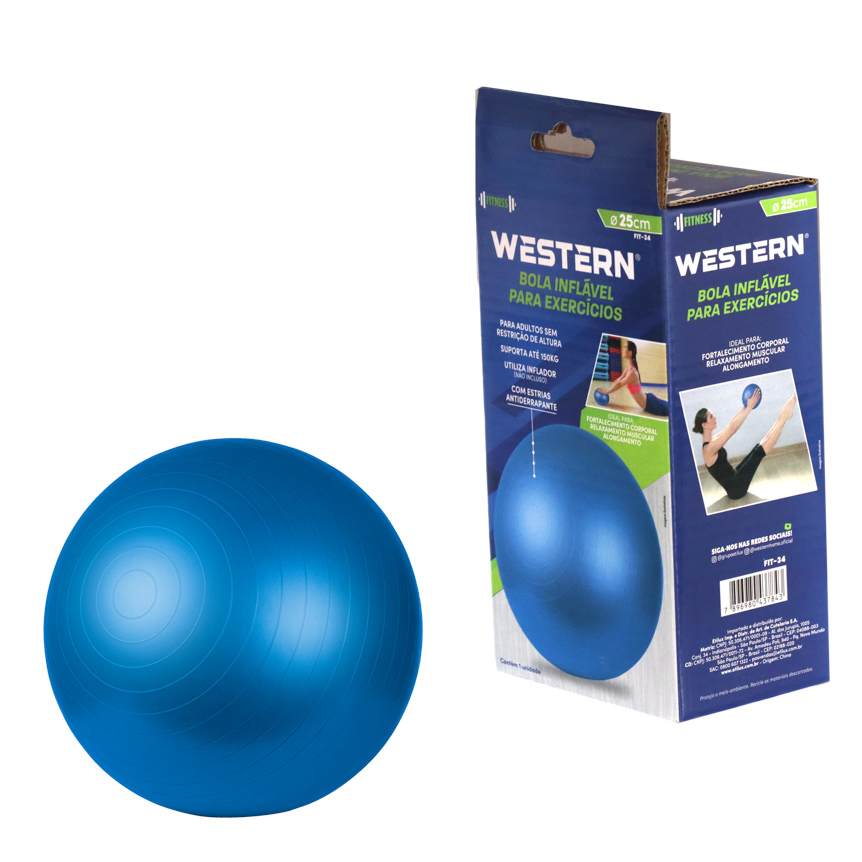 BOLA INFLAVEL PARA EXERCICIO 25CM