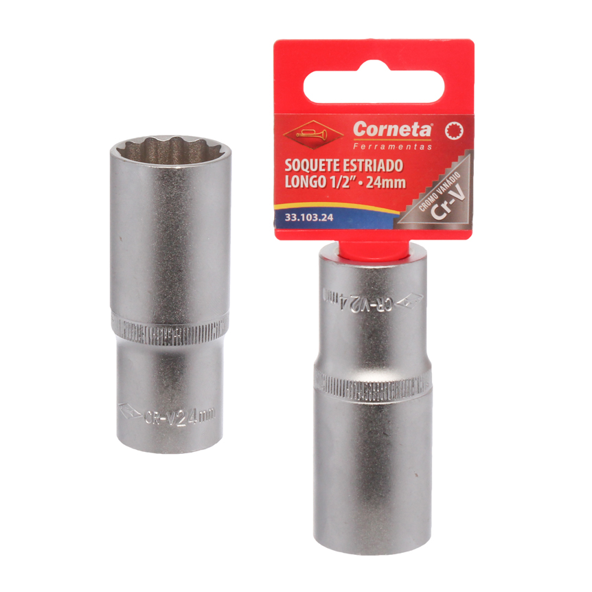 SOQUETE ESTRIADO LG 1/2 24MM