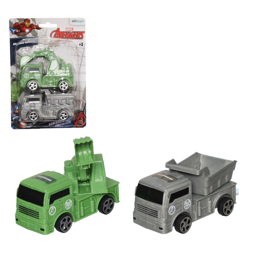 CARRINHO CONSTRUCAO RODA LIVRE AVENGERS 2 PECAS