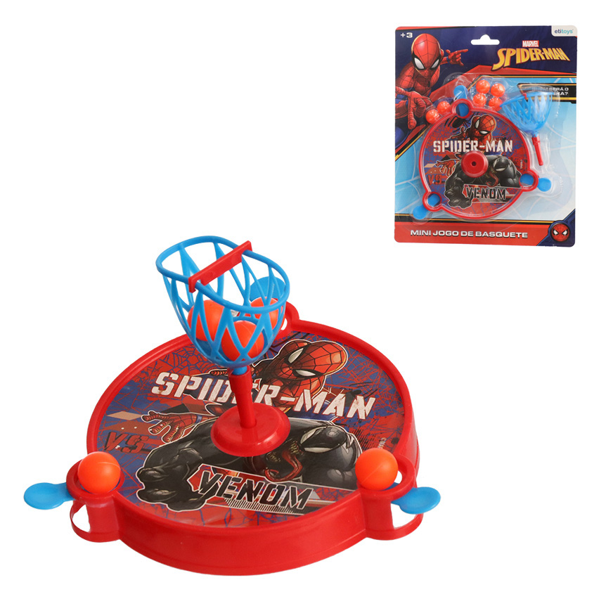 MINI JOGO  DE BASQUETE COM BASE LANCADORA SPIDERMAN