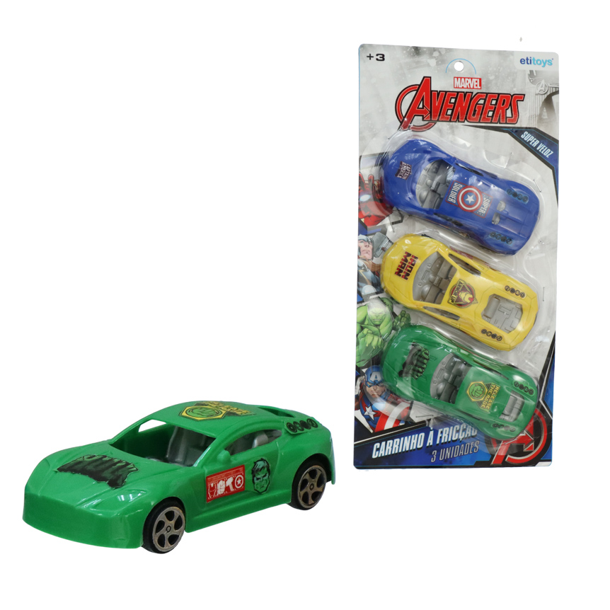 CARRINHO A FRICCAO AVENGERS 3 PECAS