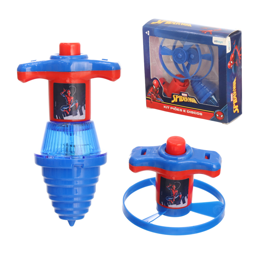 KIT PIOES E DISCOS SPIDERMAN
