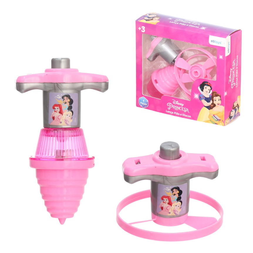 KIT PIOES E DISCOS PRINCESAS 4 PECAS