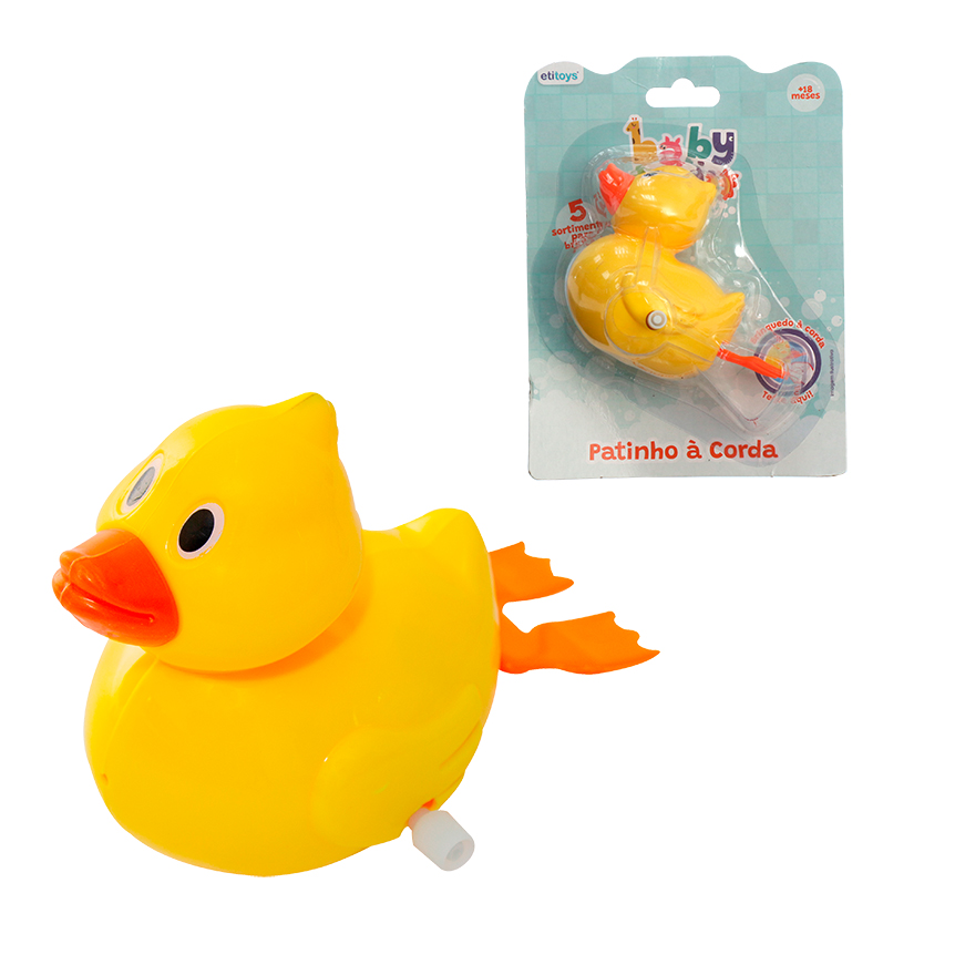 BRINQUEDO PARA BANHO A CORDA PATO 12CM