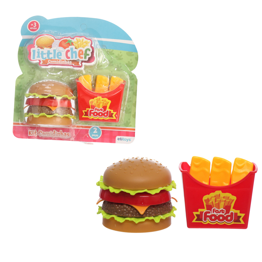 KIT FAST FOOD HORA LANCHE 2 PECAS