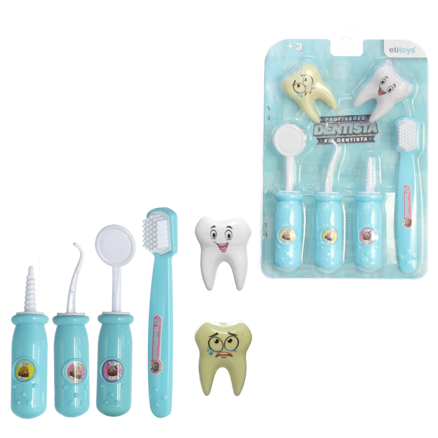 KIT PROFISSOES DENTISTA BLISTER 6 PECAS