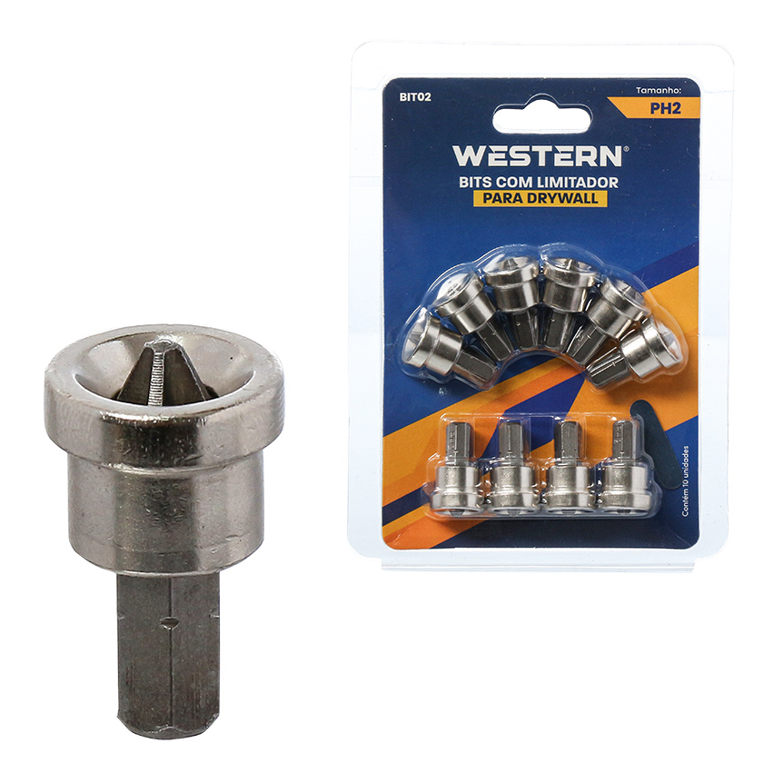 BITS PARA DRYWAL PH2 COM LIMITADOR 10 PECAS