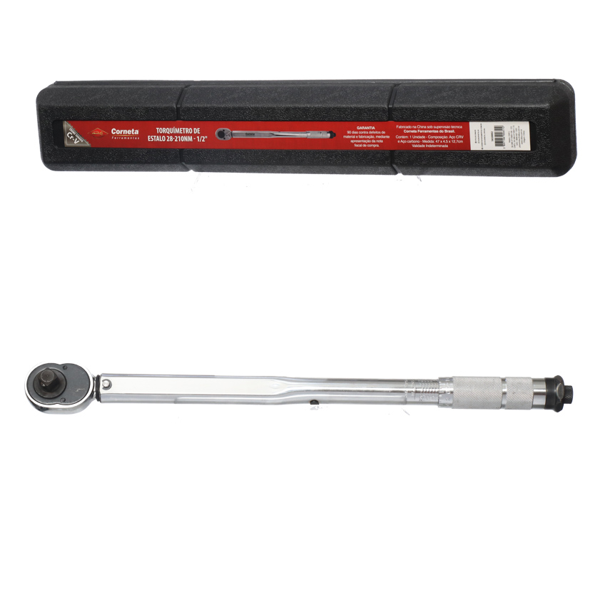 TORQUIMETRO DE ESTALO 28-210NM COM ENCAIXE DE 1/2"