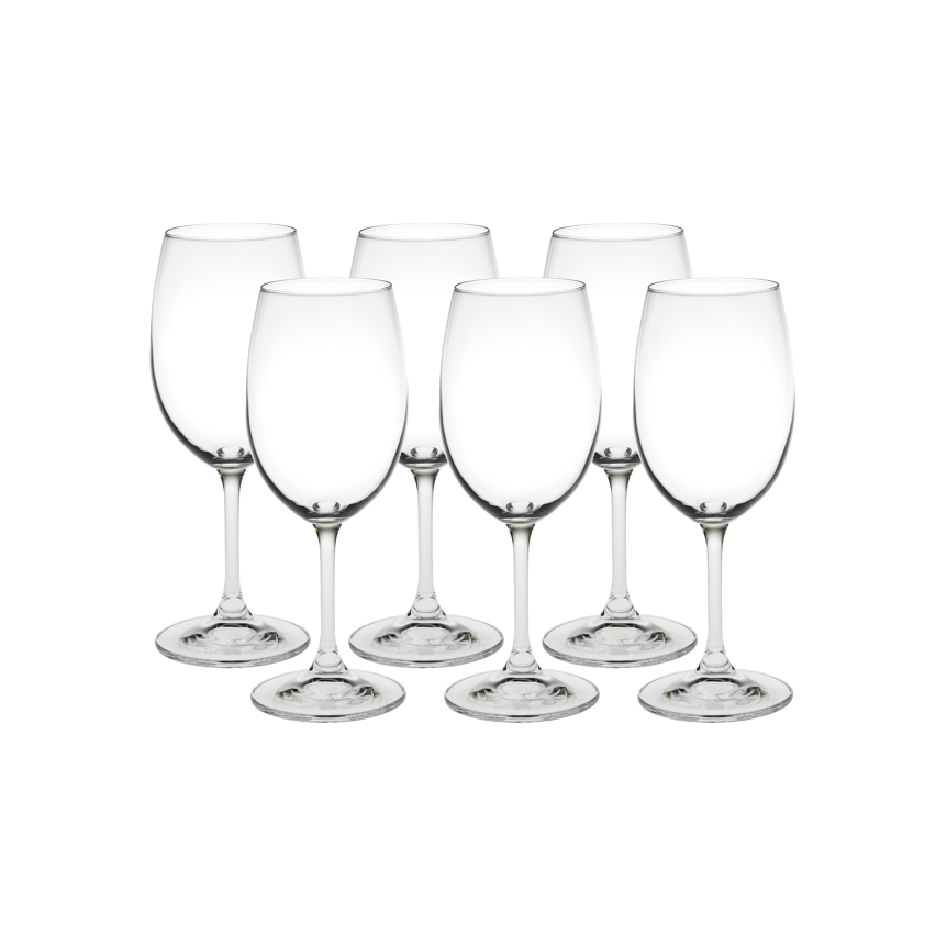 TACA PARA VINHO TINTO DE CRISTAL KLARA SYLVIA 350ML 6 PECAS
