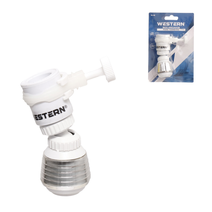 BICO AREJADOR PARA TORNEIRA 360° BRANCO 9CM