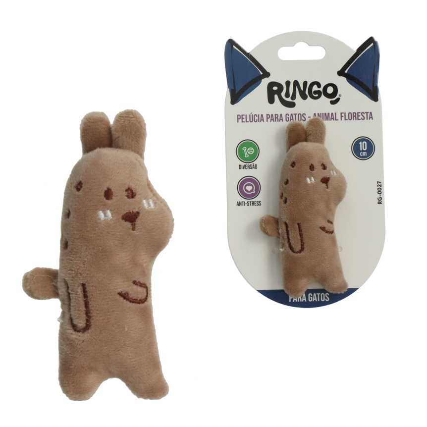 BRINQUEDO PARA GATOS PELUCIA ANIMAL FLORESTA