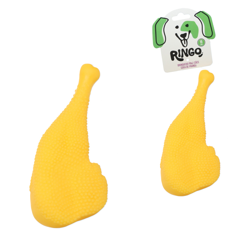 BRINQUEDO CAO COXA DE FRANGO 16CM