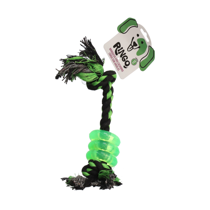 BRINQUEDO PARA CAO CORDA COM ARGOLAS 22CM