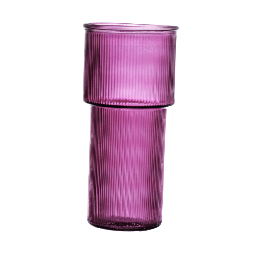 VASO DE VIDRO PECTORE ROXO 24CM - HAUSKRAFT