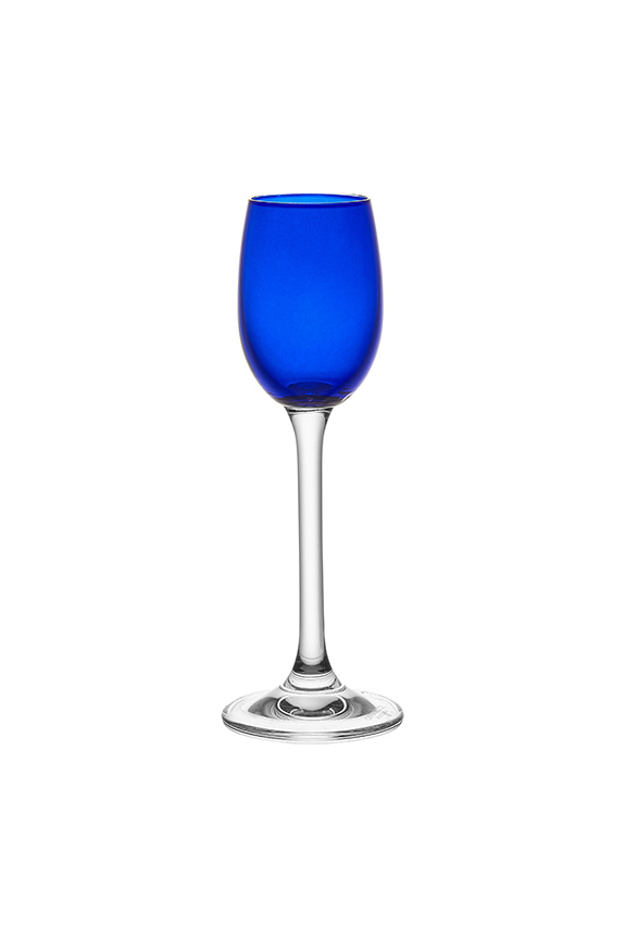 TACA PARA LICOR DE CRISTAL GASTRO AZUL 65ML 6 PECAS