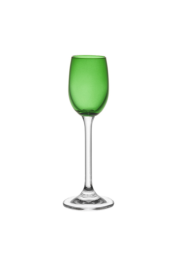 TACA PARA LICOR DE CRISTAL GASTRO VERDE 65ML 6 PECAS