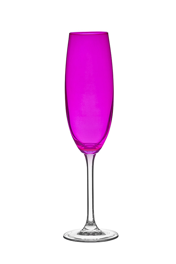 TACA PARA CHAMPANHE DE CRISTAL GASTRO LILAS 220ML 6 PECAS