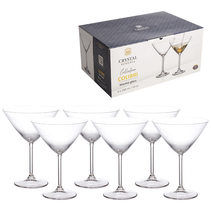 TACA PARA MARTINI DE CRISTAL GASTRO 280ML 6 PECAS