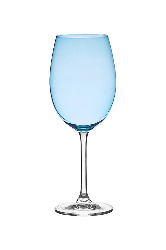 TACA PARA VINHO TINTO DE CRISTAL GASTRO AZUL CLARO 450ML 6 PECAS
