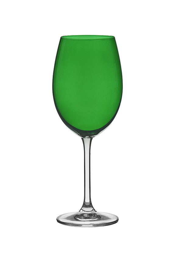 TACA PARA VINHO TINTO DE CRISTAL GASTRO VERDE 450ML 6 PECAS