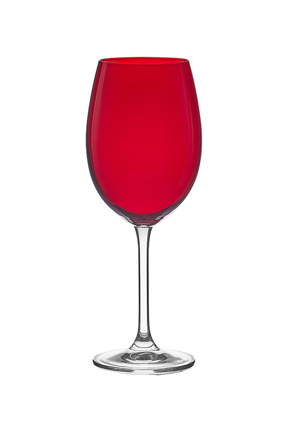 TACA PARA VINHO TINTO DE CRISTAL GASTRO VERMELHO 450ML 6 PECAS