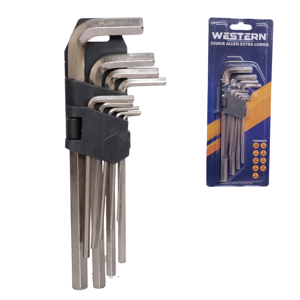 CHAVE ALLEN EXTRA LONGA 9PC