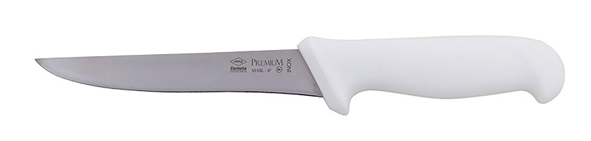 FACA PARA DESOSSAR DE INOX COM CABO BRANCO PREMIUM 6"