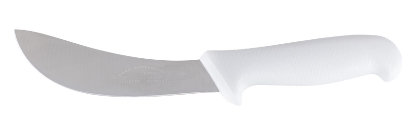 FACA PARA TIRAR COURO DE INOX COM CABO BRANCO PREMIUM 6"