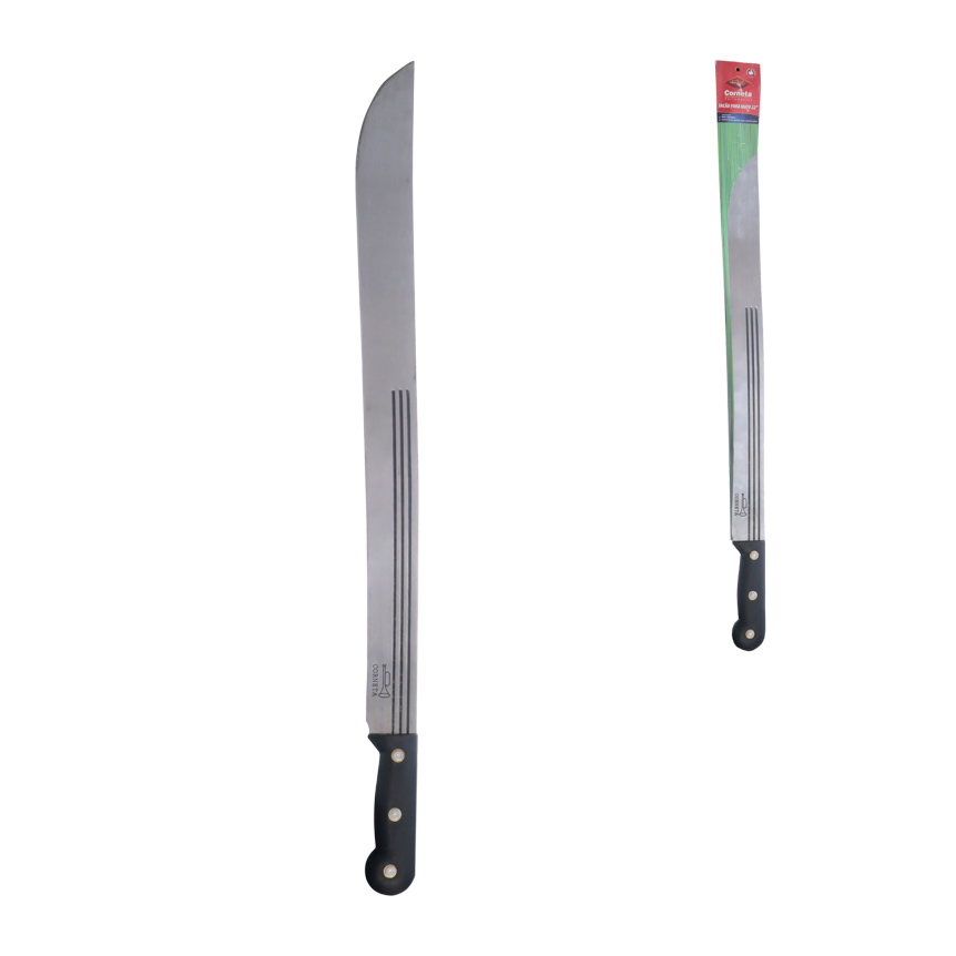 FACAO PARA MATO EMBALADO COM CABO PRETO 22"