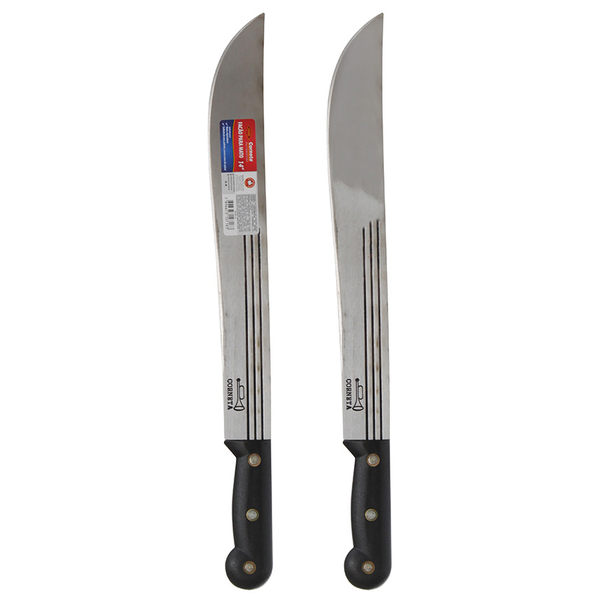 FACAO PARA MATO COM CABO PRETO GRANEL 14"