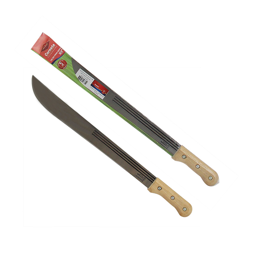 FACAO PARA MATO EMBALADO COM CABO DE MADEIRA 18"