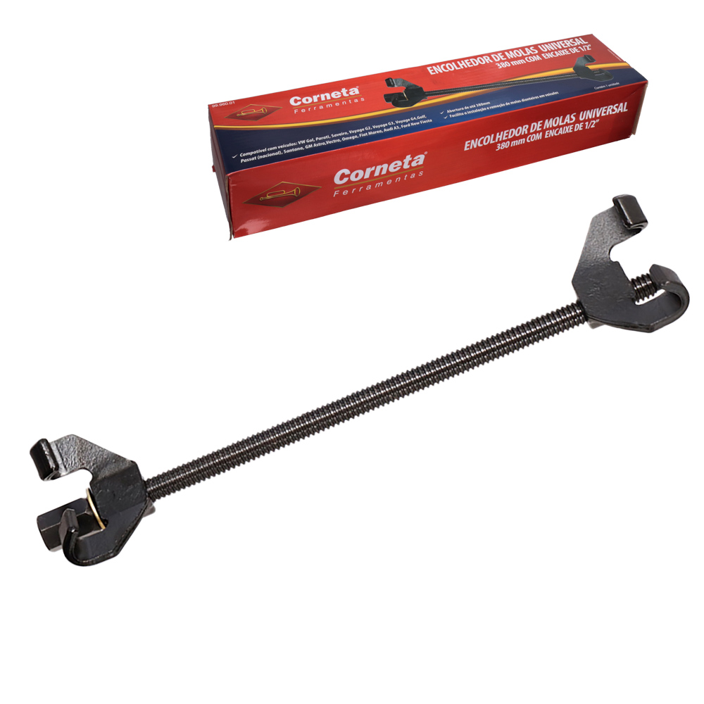 ENCOLHEDOR DE MOLAS UNIVERSAL 380MM COM ENCAIXE DE ½” 2 PECAS - CORNETA