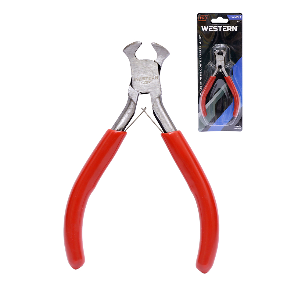 ALICATE MINI DE CORTE LATERAL LARANJA 4,5"