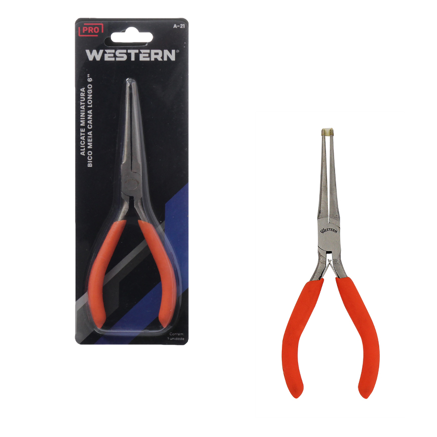 ALICATE MINIATURA BICO MEIA CANA LONGO 6"