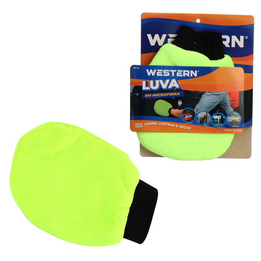 LUVA MICROFIBRA PARA LIMPEZA DE AUTOMOVEIS