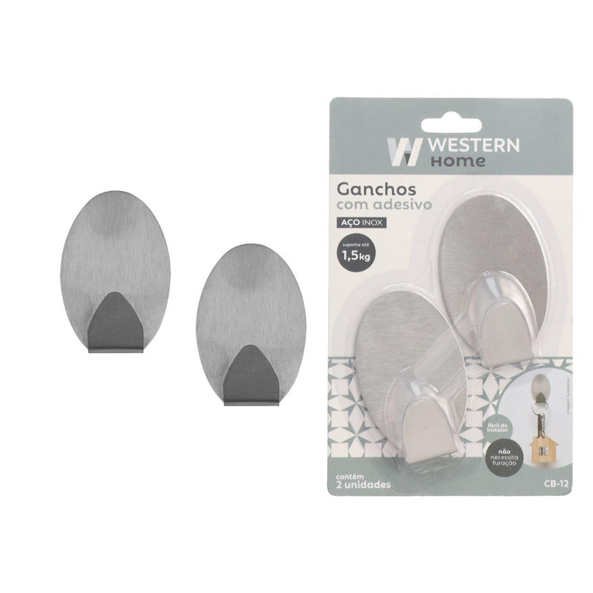 GANCHO INOX OVAL GRANDE JG 2PC