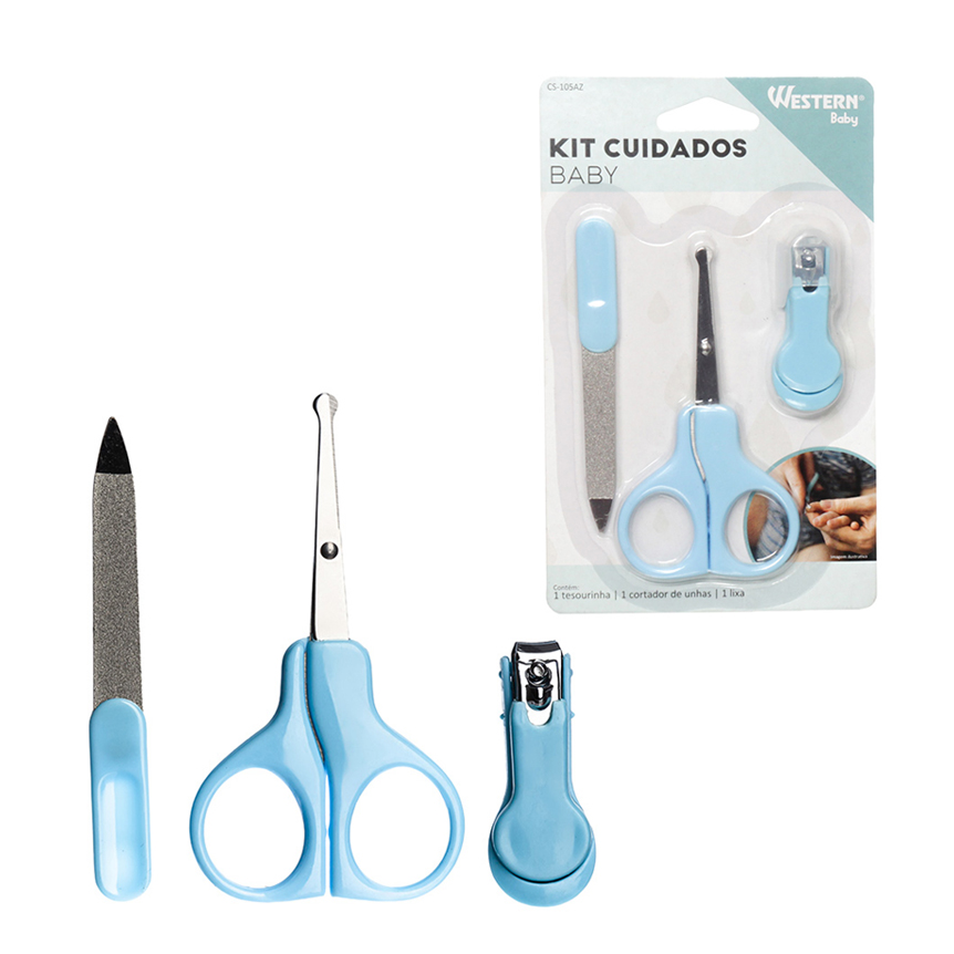 KIT CUIDADOS BABY 3 PECAS AZUL